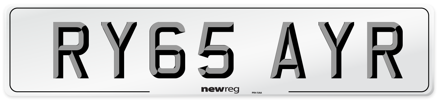 RY65 AYR Number Plate from New Reg
